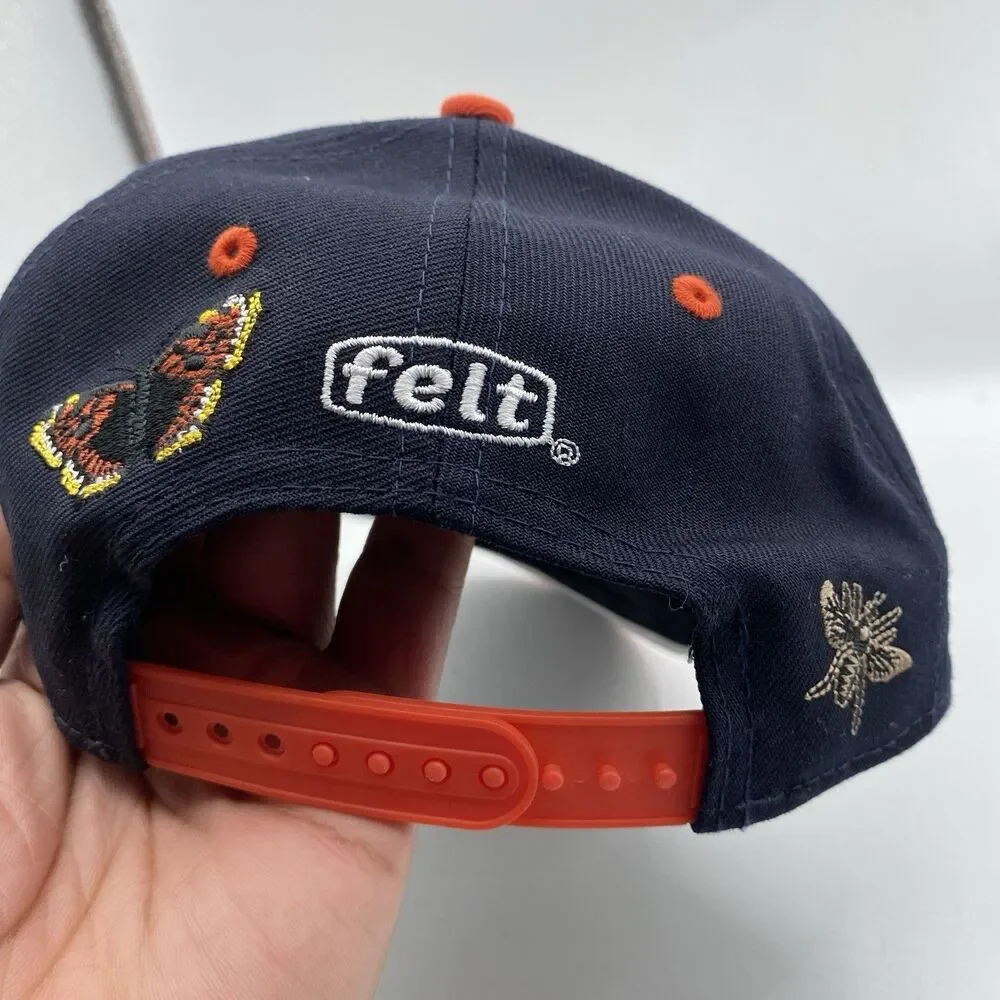 Houston Astros New Era X Felt 9Fifty Snapback Blue Orange OSFA Logo MLB NWOT